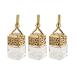 Fcuajdkq Perfume Bottle Pendant Hollow Square Glass Sub-Bottle for Car Bedroom Bathroom Decoration Golden
