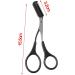 NUOYA Stainless Steel Eyebrow Trimmer Scissors with Comb - Hair Grooming Shaping Tool - Buy Online on GoSupps.com