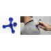 Selfnobb 4-Member Massage Device - Relieve Back Neck Shoulder & Foot Pain Anywhere | Portable Spun Massage for Home Office & Travel (Blue) - Buy Online on GoSupps.com