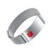 YOTHIWAD Medical Alert Bracelets for Men Women Medical Id Bracelets with Free Laser Engraving Adjustable Stainless Steel Band Magnetic Security Clasp Dual-Side Engraving *CUSTOM ENGRAVING