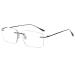 Lanomi fashion rectangular progressive multifocal reading glasses men women borderless metal blue light filter reading aid.