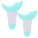 2PCS Mascara Eyelash Shield Applicator Guard Tool Multifunction Eyelash Eyeshadow Auxiliary Guard Pads Silicone Reusable Quick Eye Makeup Tool (Blue)
