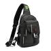 Nicgid Sling Bag Chest Shoulder Backpack Crossbody Bags for iPad Tablet Outdoor Hiking Men Women Black(fits Ipad)