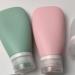 Transparent 90ml Travel Silicone Refill Bottle for Shampoo & Shower Gel - Pink Squeeze Design for Easy Use - Buy Online on GoSupps.com