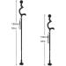 Aluminum Alloy Black Walking Cane 5 Stops Adjustable 108-130cm Folding Crutches Non-Slip Walking Cane Gifts for Parents 1 Piece Fashionable Bathing in Sunlight - Buy Online on GoSupps.com