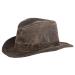 Dorfman Pacific Men's Indiana Jones Weathered Cotton Hat Large Dark Brown