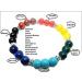 Seven Chakra Bead Bracelet for Men & Women | Stretch Bracelet for Balancing Energy Good Luck & Spiritual Harmony - Buy Online on GoSupps.com