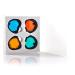 Hellohelio Colored Filter Close-Up Lens for Fujifilm Instax Mini 90 Cameras, 4pcs in a Suit (Red Blue Yellow Green)