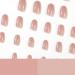 Mouyouglow Short Round Nude Pink Press On Nails | Full Cover Artificial Nails with Glue | Glitter Acrylic Fake Nails for Women & Girls - i019 - Buy Online on GoSupps.com