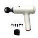 Fascia gun deep silent electrical fitness massage device cervix membrane muscle relaxant impact physiotherapy one-touch-touch 5 adjustable (black/white) white)
