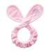Spa Facial Headband 2 Pack - Rabbit Ear Design for Makeup and Shower - Adjustable Towels for Facial Treatment - White and Pink - Buy Online on GoSupps.com