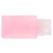 IWOWHERO manicure makeup remover dispenser Organizer Press bottle Remover squeeze bottle makeup remover container Handheld gel alcohol dispenser automatic makeup remover 6x5x13cm Pink