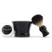 Ceramic Shaving Soap Bowl Kit for Men with Pure Badger Shaving Brush and Cream Soap - Wide Mouth Black Mug with Knob Handle - Buy Online on GoSupps.com