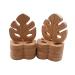 Wendysun 10pcs Lovely Cartoon Wood Teether Pure Natural Animal Banana Leaf Shape Baby Teething Nursing Beech Teether Baby DIY Pendant Toy (10pcs)