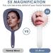 Socueny Mini Travel Portable Makeup Vanity Mirror with 10X Magnifying Ring LED Fill Lights Handheld Folding Pocket Mirror 4 Inch - Buy Online on GoSupps.com