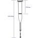 MidiLi Crutches Cane Double Height Adjustable Anti-Skid Underarm Crutch Thickened Aluminum Alloy Rehabilitation Supplies for Disabled People Everything is fine - Buy Online on GoSupps.com