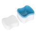 Denture Case - False Teeth Storage Box with Strainer & Cup for Travel - Easy to Open & Clean (Blue) - Buy Online on GoSupps.com