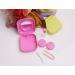Hacoly Travel Mini Contact Lens Container - Rose Red Colored Design with Mirror & Tweezer Stick - Compact Invisible Glasses Case for International Shipping - Buy Online on GoSupps.com