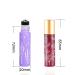 6 Pcs 10ml Glass Roll On Bottles - Stainless Steel Roller Balls - Golden Aluminum Lid - Printed Flower Design - Travel Size Container - Buy Online on GoSupps.com