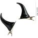 Limtula 1pair Bull Horn Shape Hairpins Hot Girl Goth Duckbills Hair Clip Halloween Goth Ponytail Braids Hair Clip for Woman White - Buy Online on GoSupps.com