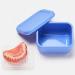 LOSAND FLEXCASE Denture Baths That Never Leak Leakproof Airtight Lids Denture Cup Non Toxic Food Grade Platinum Silicone Retainers Case Assorted Colors (BLUE)