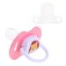 Appense Schnuller Baby Cartoon print secure food quality silicone baby round and flat nipple pacifier pacifier pacifier with clip pacifier young pacifier rose