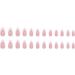 Justotry 24 Pcs Stiletto False Nails Short White French Press on Nails with Nail Glue - Trendy Almond Stick on Nails for Women - Buy Online on GoSupps.com