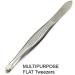 Luxxii Flat Tweezers (3 Pack) - Stainless Steel Hair Plucker for Eyebrows and Facial Hair - Precision Personal Care Tool - Buy Online on GoSupps.com