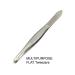 Luxxii Scissors Shaped Eyebrow Straight Tip & Tweezers Clip Set - Flat, Slant, Point Tip - Silver Tone - Hair Plucker for Eyebrows - Personal Care - Buy Online on GoSupps.com