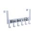 Hook Storage Rack Heavy Duty Organizer Rack Clothes Hanger Racks Over Door Holder Nail Shelf medium White