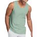 Hat and Beyond Mens Tank Top Soft Performance Boxing Gym Shirts Plain Muscle Tee X-Large 1hcc02_mint
