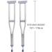 Crutches for Adults Underarm Underarm Crutches for Adjustable Tall Adult Walking Crutches Lightweight Stainless Steel Underarm Crutches with Height Adjustable Retractable Anti- S Selfless dedication - Buy Online on GoSupps.com