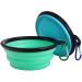 4 Pack Collapsible Dog Bowls with Carabiners - Portable Pet Travel Bowls for Feeding and Water - Blue, Green, Light Blue, Light Green - Buy Online on GoSupps.com
