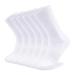 SOX TOWN Men's Moisture Wicking Breathable Performance Combed Cotton Cushion Crew Socks White 10-13