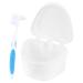 Wofashpuret prosthesis care box false storage container for dental prostheses cleaning brush prosthesis container for night watchman dentures container chemicals white 9.00x8.00x7.50cm
