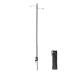 JIANWEI Camping Lamp Pole Outdoor Lightweight Portable Lamp Pole Folding Folding Light Bracket Stand with Storage Bag and Hook for Outdoor Picnic Fishing Backpacking Camping black
