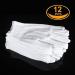 Audab 6 Pairs White Cotton Gloves - Ideal for Inspection Serving Costumes & Eczema Moisturizing Spa | Large Size 12 - Buy Online on GoSupps.com