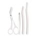 Full GuFs 4PCs eyebrows set tweezers pluck eyebrows eyebrow care set with eyebrows comb tweezers razors scissors set care