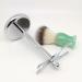 Lefeda Simply Men's No Steel Shaving Brush Set | Fashion Synthetic Brush & Double Edge Razor Holder | 2.9x6 Inches Silver | Perfect for International Shipping - Buy Online on GoSupps.com