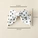Large Hair Bow Clip Alligator Clips Big Bowknot French Barettes Ponytail Holder - Black White Polka-dots - Buy Online on GoSupps.com