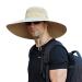 Leotruny Super Wide Brim Bucket Hat UPF50+ Waterproof Sun Hat for Fishing Hiking Camping Khaki