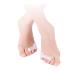 Cazaru Thumb valgus correction Varus Split toe SEBS overlapping separator silicone-gel extensor pain relief protection three-hole foot care tools for small bale A 1 par