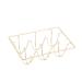 Mikikit Decorative Egg Holder Stackable Egg Holder for Refrigerator Egg Tray Wrought Iron Represent Golden 12*8CM