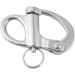 VGEBY Stainless Steel Snap Shackle with Key Ring | Quick Release Bail Rigging for Sailing Boat | 22x96mm - Buy Online on GoSupps.com