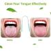 Rjsqaqe High-Quality Steel Tongue Cleaner Brush - Best Tongue Hygiene Tool for Oral Care - Buy Online on GoSupps.com