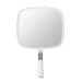 Snowflakes Large Hand Mirror with Handle-Hang Handheld Mirror Hairdresser Mirror.(White)