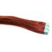 Tape In/On 100% Human Hair Remy Hair Extensions Hair Extension 2.5g / Weft (50cm - 10 Wefts - #14 Red)