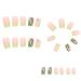 JOUSE French Butterfly False Nails Long Coffin Nail Tip Detachable Press on Nails DIY Manicure Glitter Diamond Nails