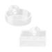 Rumyve2pcs Aquarium Feeding Bowl Acrylic Fish Feeding Dish Fish Feeding Food Dish with Suction Cup Aquarium Round and Square