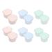 EXCEART Storage Organizer 6pcs Colorful Contact Lens Case Bulk Box Holder Container Soak Storage Set Container